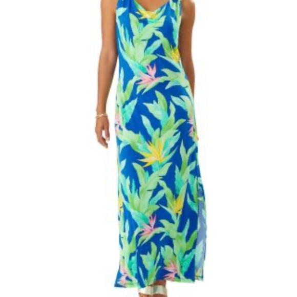 Tommy Bahama size S Carmela dress NWT nirvana night maxi in Turkish sea - Picture 1 of 4